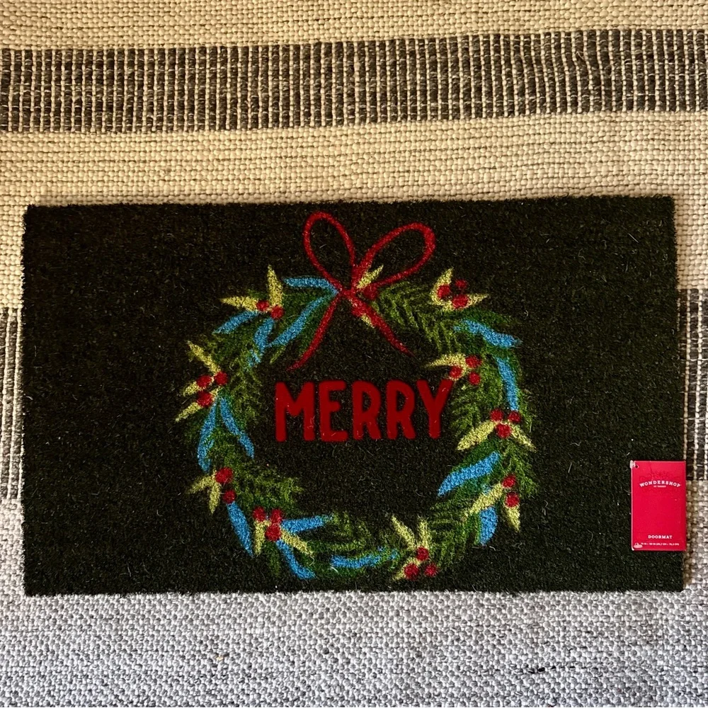 Holiday Wreath Doormat - Wondershop